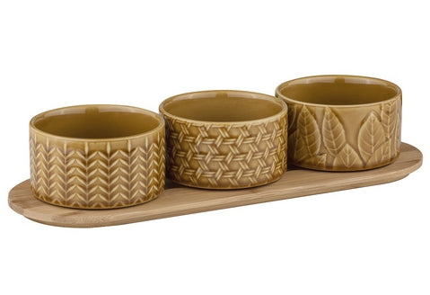ladelle HEATH Schalen- und Tablettset karamell 4tlg