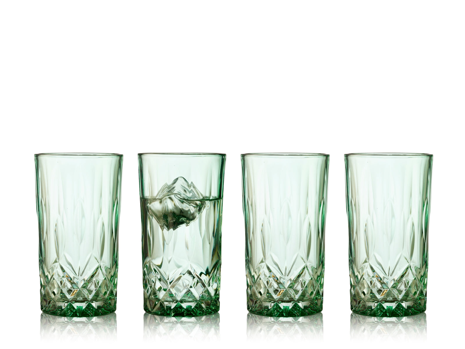 Lyngby Highball Sorrento Longdrinkglas grün 380ml Set4 - Produktbild 1