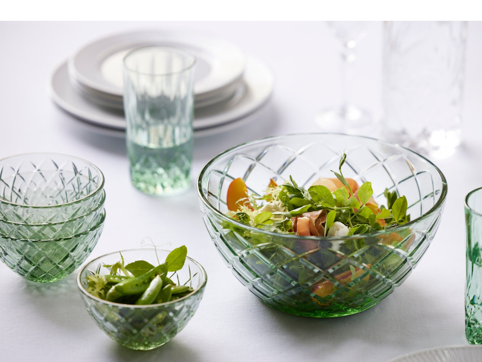 Lyngby Highball Sorrento Longdrinkglas grün 380ml Set4 - Produktbild 5