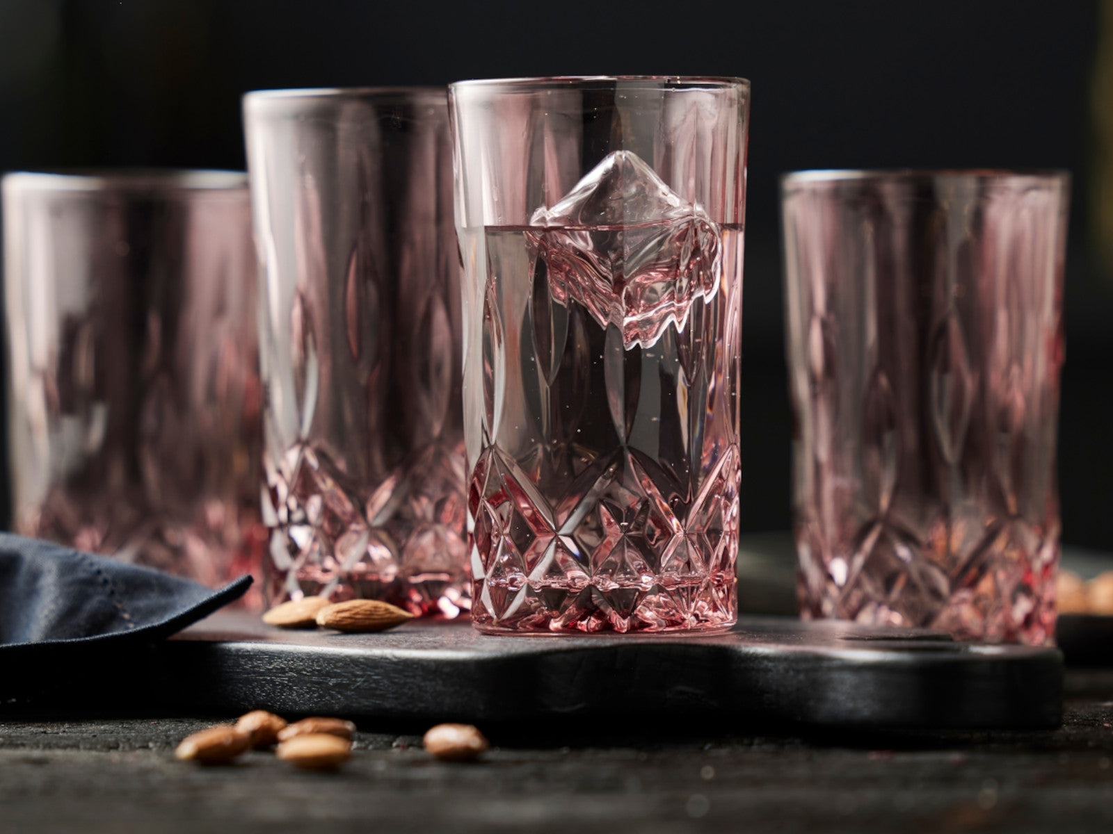 Lyngby Highball Sorrento Longdrinkglas pink 380ml Set4 - Produktbild 3