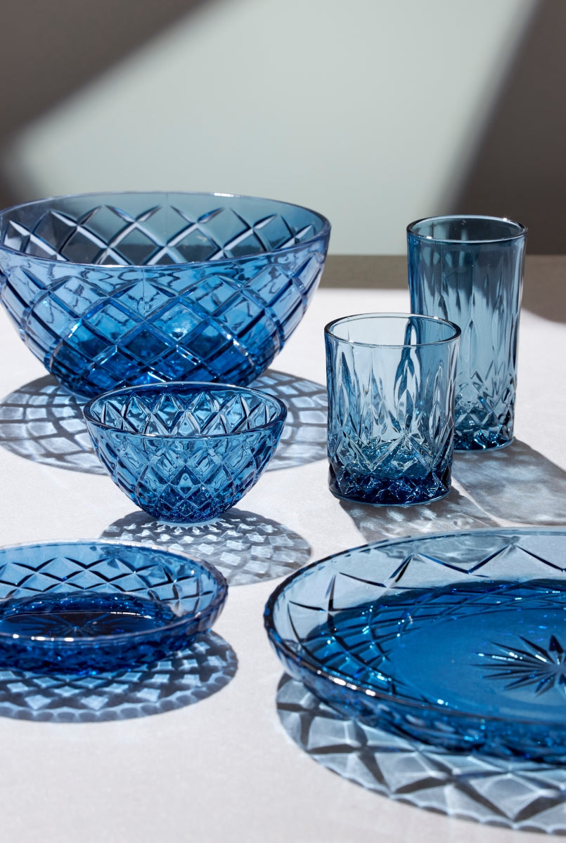 Lyngby Sorrento Teller Glas blau 16 cm Set4 - Produktbild 5