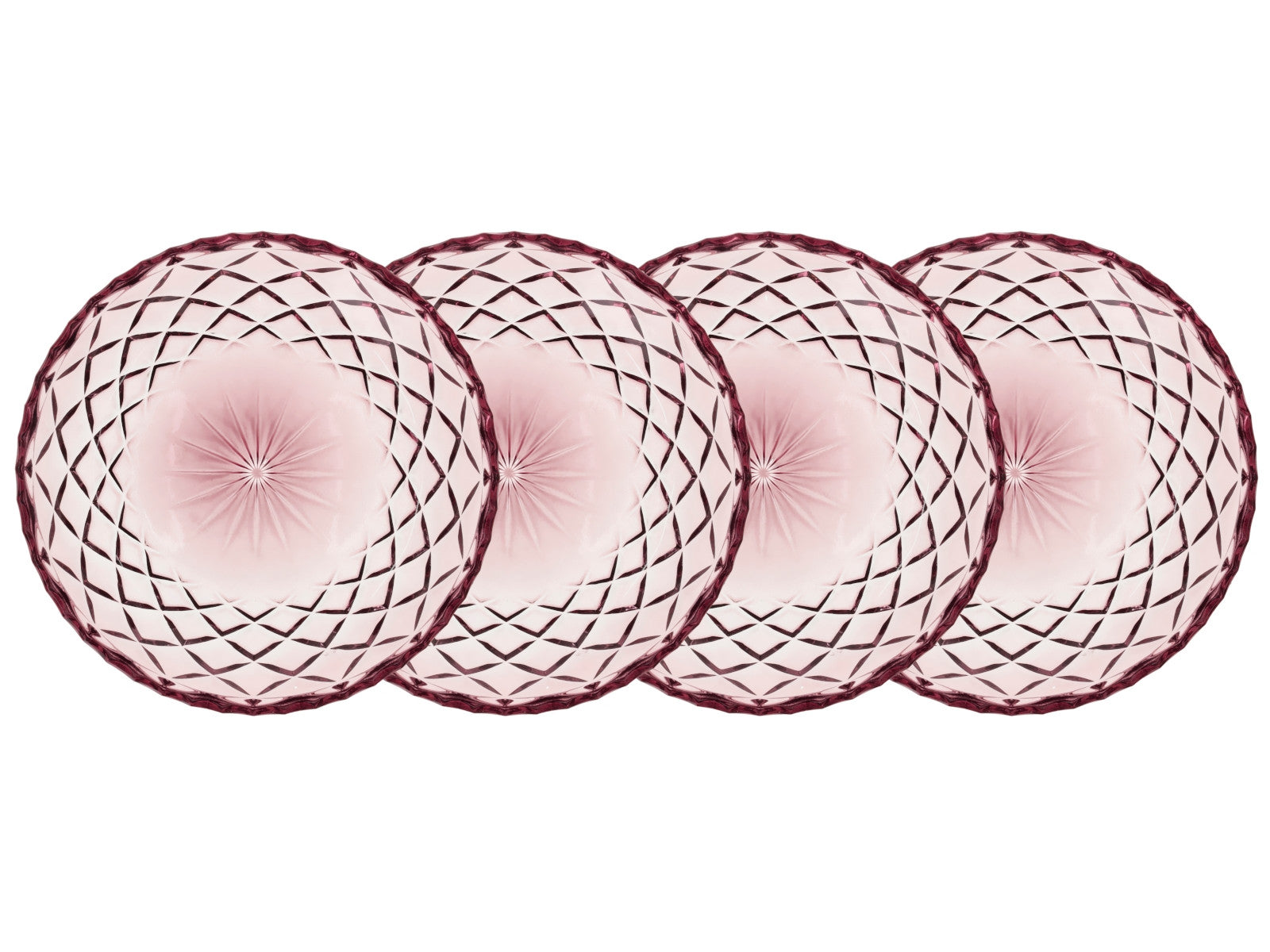 Lyngby Sorrento Teller Glas pink 16 cm Set4 - Produktbild 2