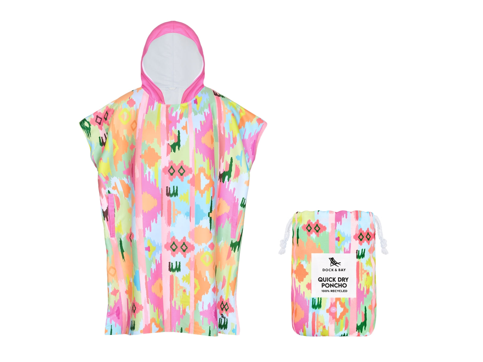 Dock & Bay Erwachsenen-Badeponcho M Ibiza Glow 99x70cm