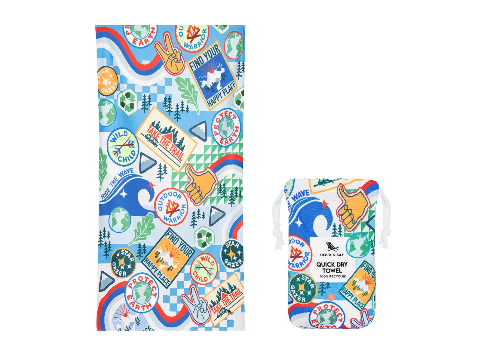Dock & Bay Kids Beach Towel L Into the Wild 160x90cm - Produktbild 3