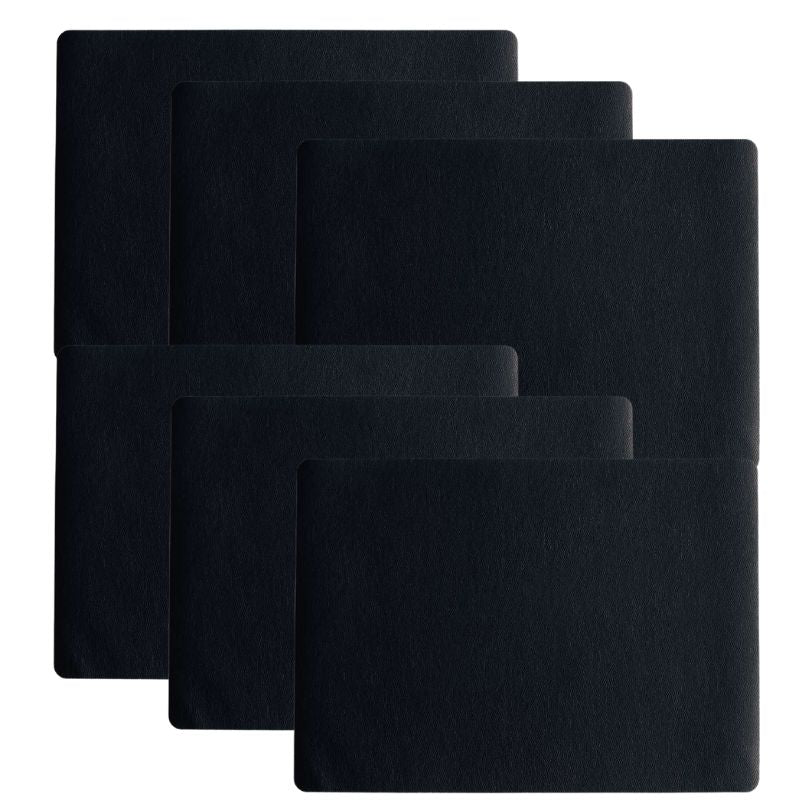 ASA Tischset Lederoptik schwarz 46x33cm Set4