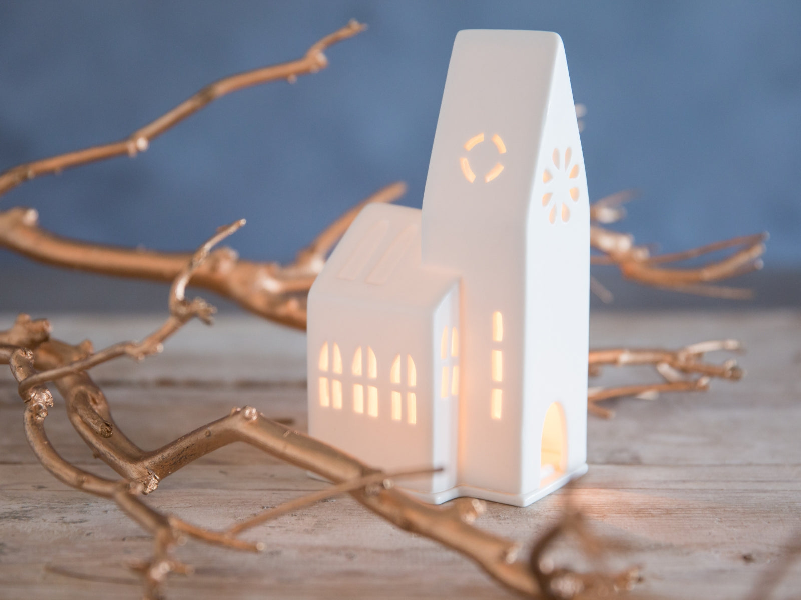 räder Lichthaus Kirche weiß 23cm - Produktbild 4