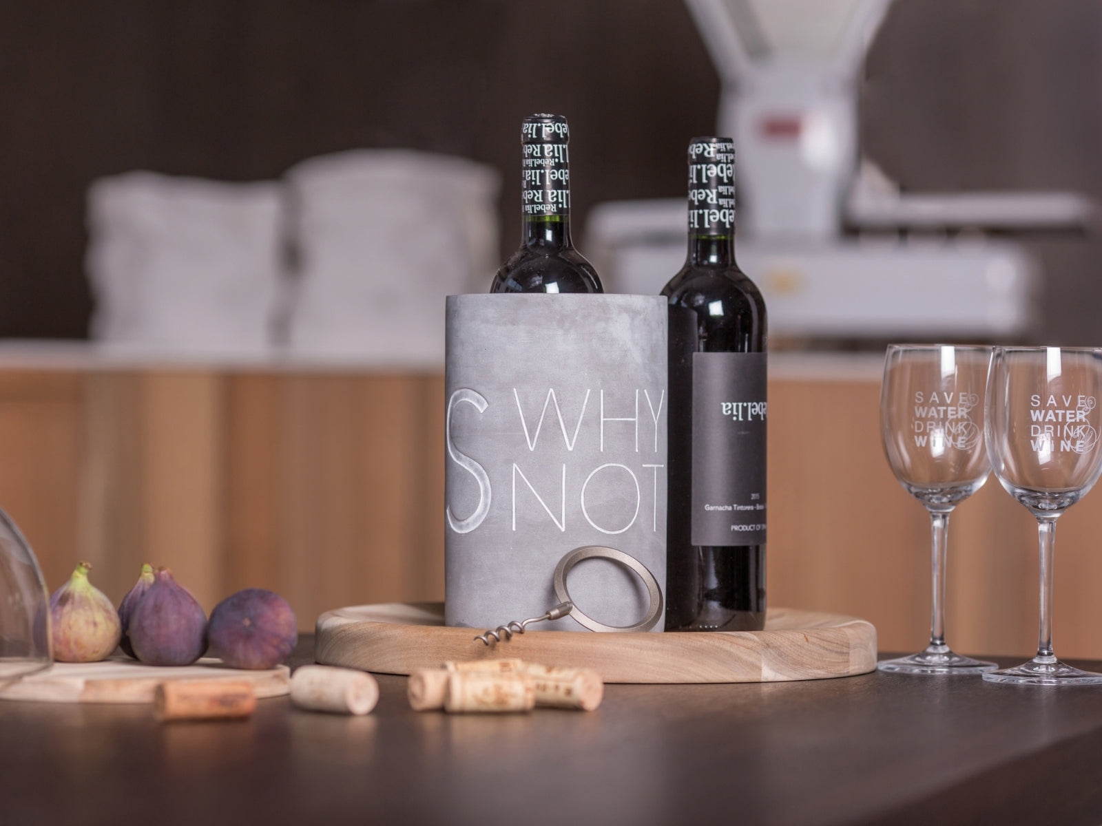 räder Weinkühler Save Water Drink Wine grau 21cm - Produktbild 4