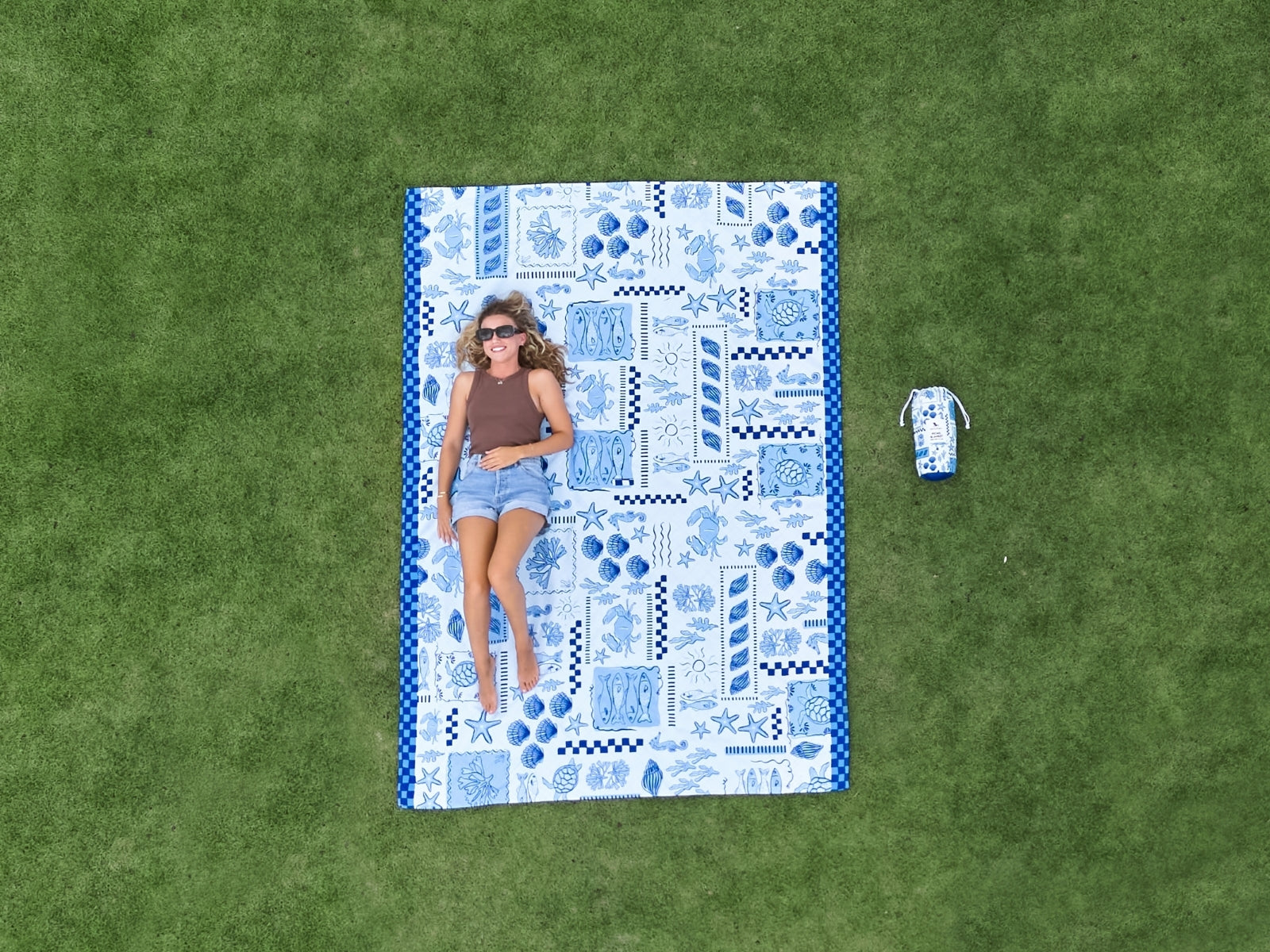 Dock & Bay Picnic Blanket L Grecian Shores 170x170cm - Produktbild 8