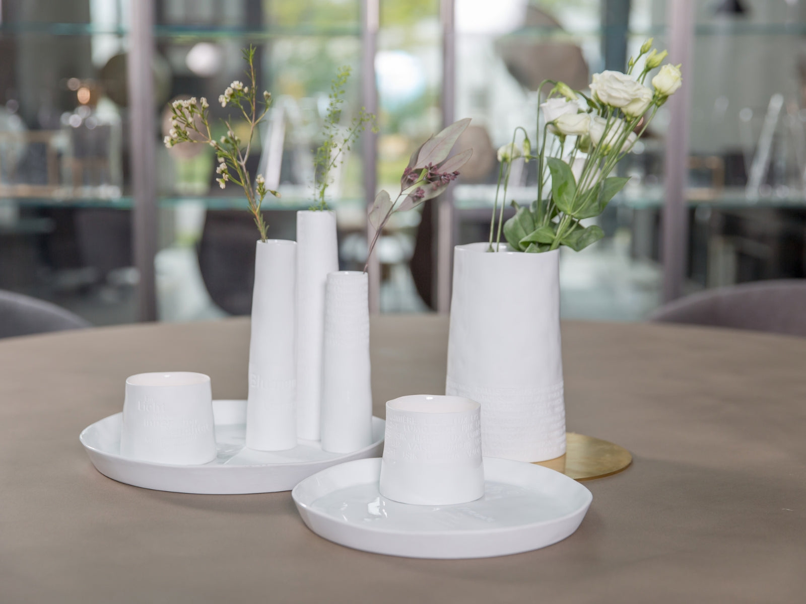 räder Vase klein Goldenes Blatt weiß 21cm - Produktbild 3