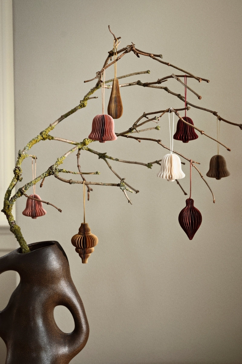 Broste Copenhagen Chime Bell Papierhänger pompeian red Set6 - Produktbild 2