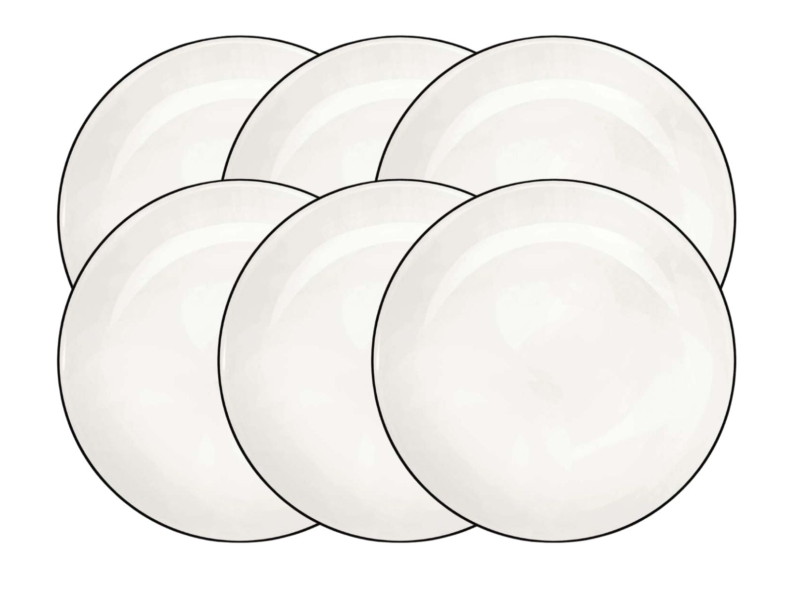 ASA Selection à table ligne noire Dessertteller 21cm Set6