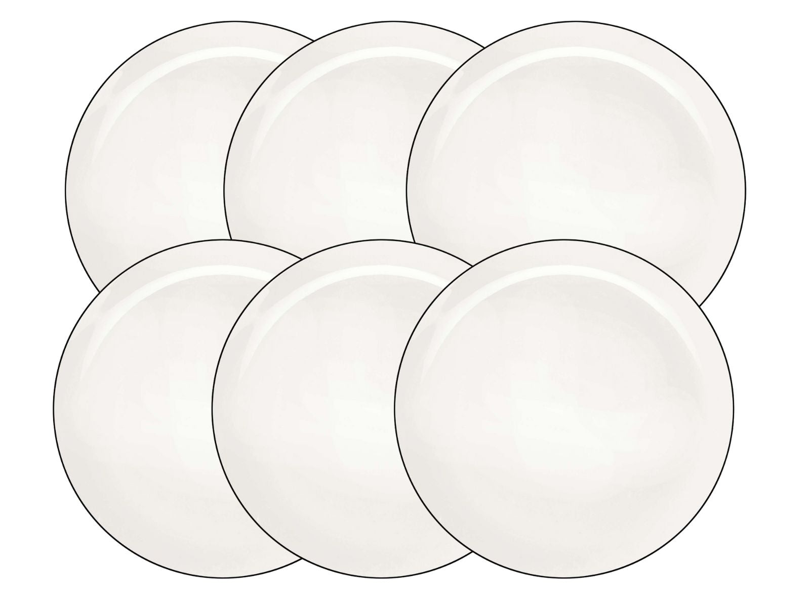 ASA Selection à table ligne noire Teller flach 31,5cm Set6