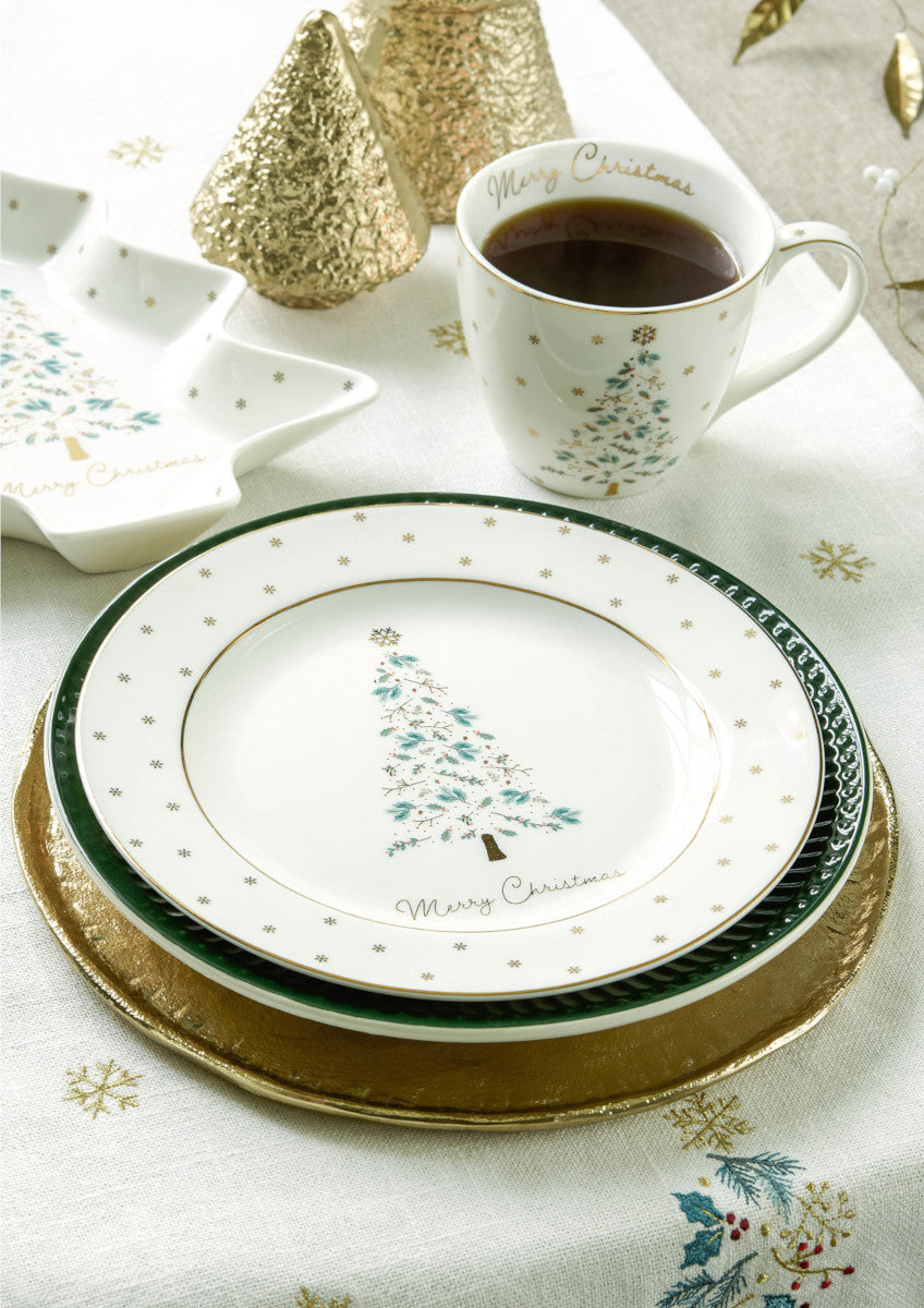 Greengate Lucie Xmas Tischläufer bestickt white 140xx45cm - Produktbild 2