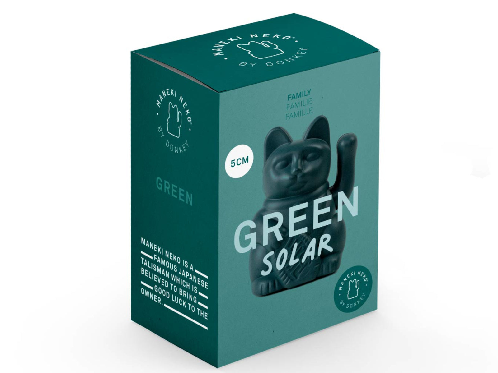 Donkey Products Lucky Cat Solar Winkekatze grün 6,5cm - Produktbild 3