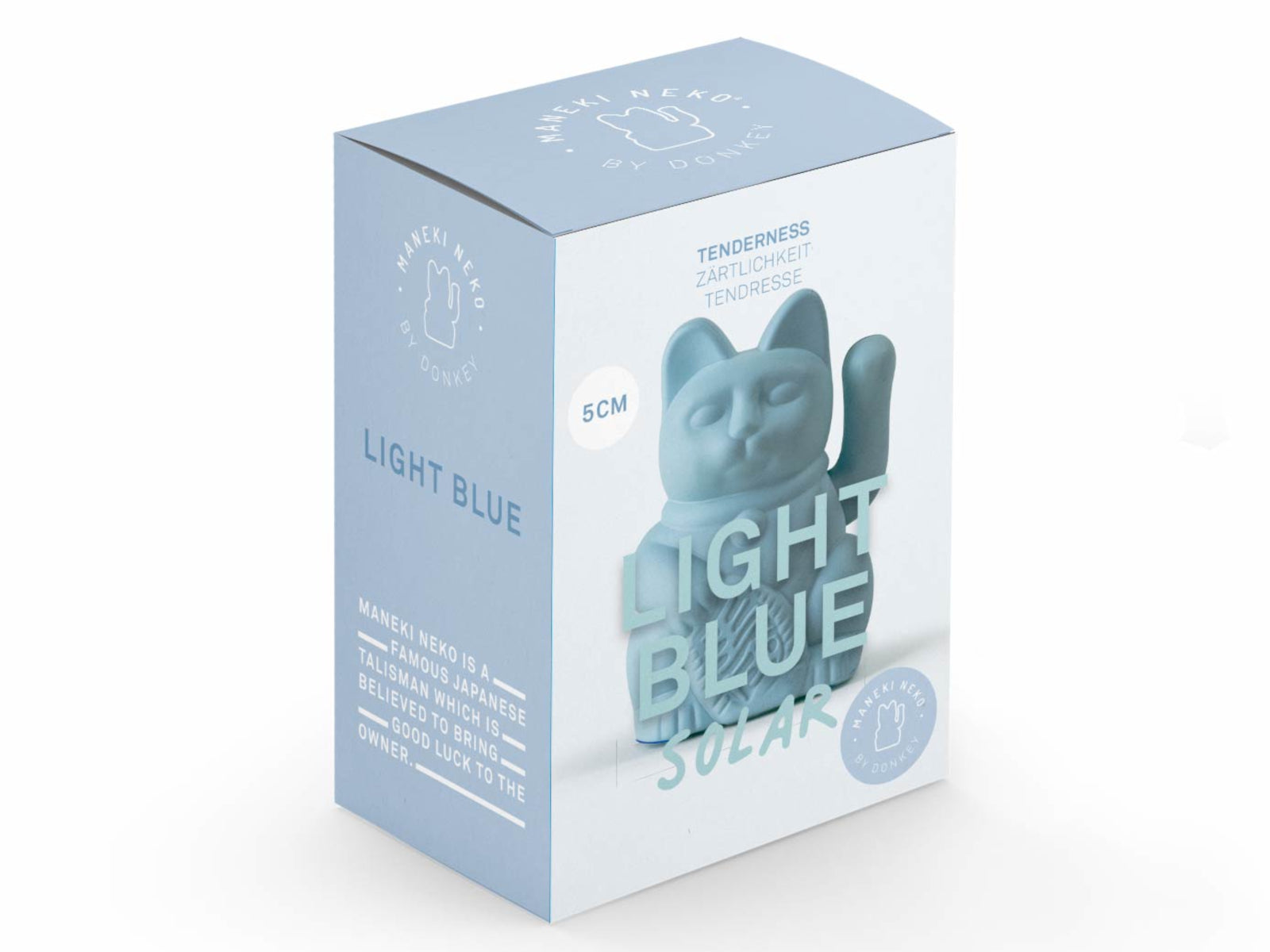Donkey Products Lucky Cat Solar Winkekatze hellblau 6,5cm - Produktbild 3