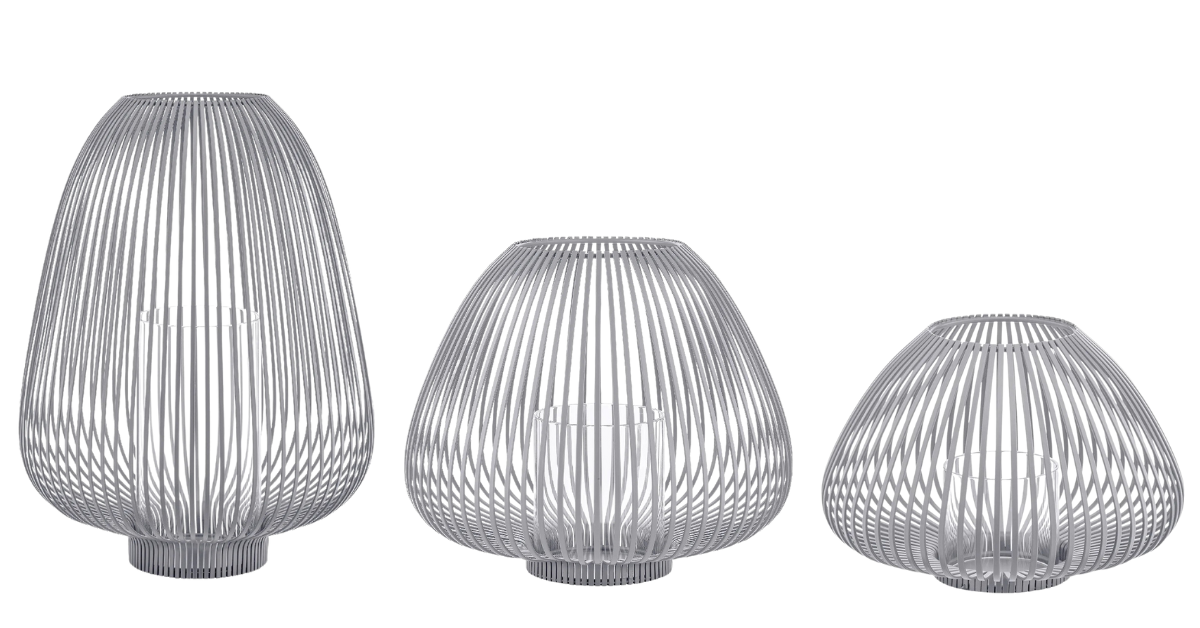 Blomus LYVA Laterne steel gray Set3