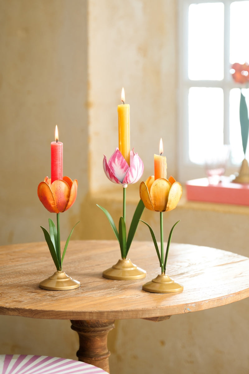 PIP STUDIO Metal Tulip Kerzenhalter pink 26cm - Produktbild 4