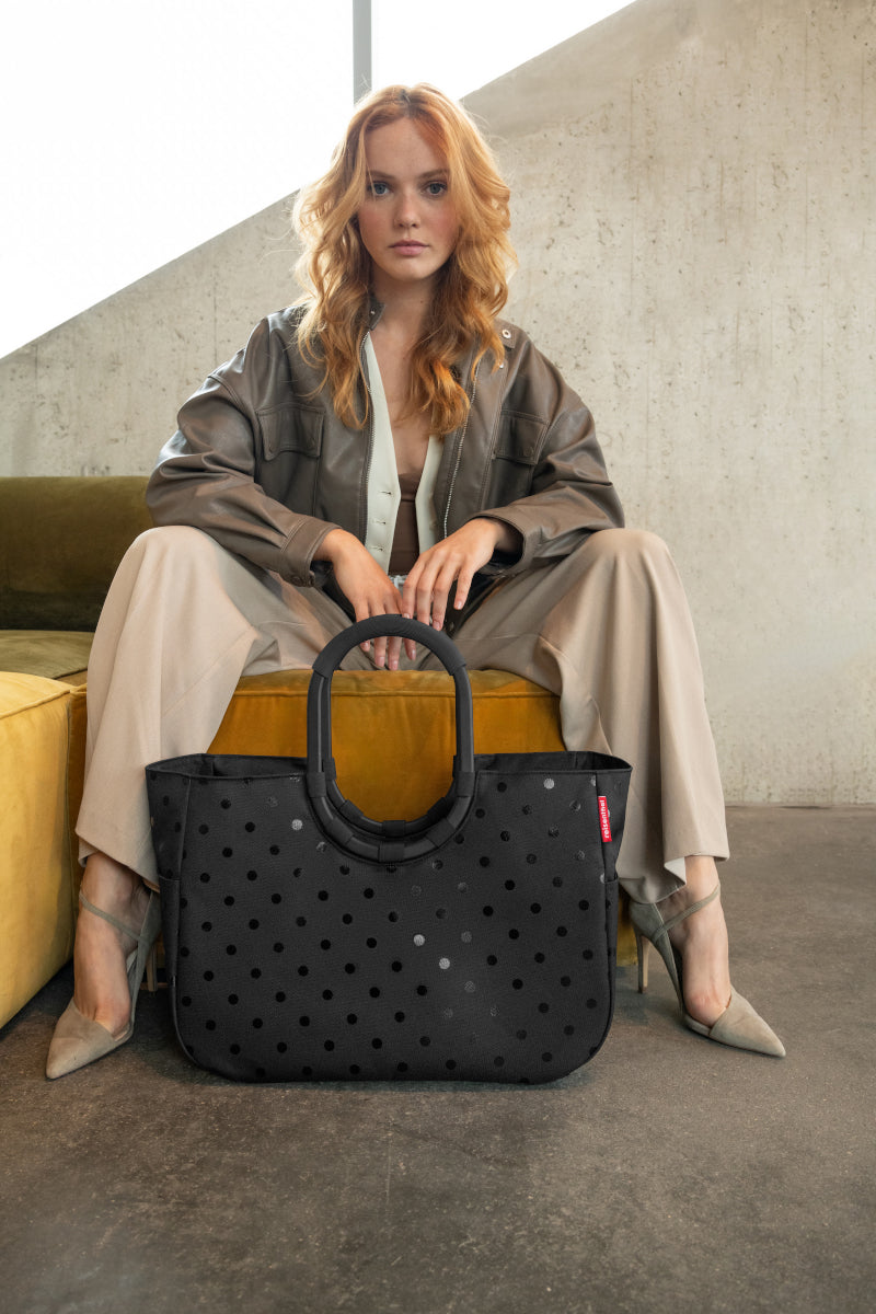 reisenthel loopshopper L frame glossy dots black - Produktbild 7