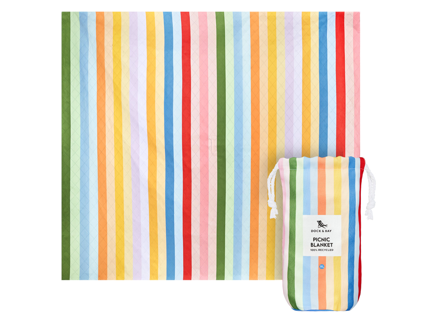 Dock & Bay Picnic Blanket XL Candy Stripes 240x170cm