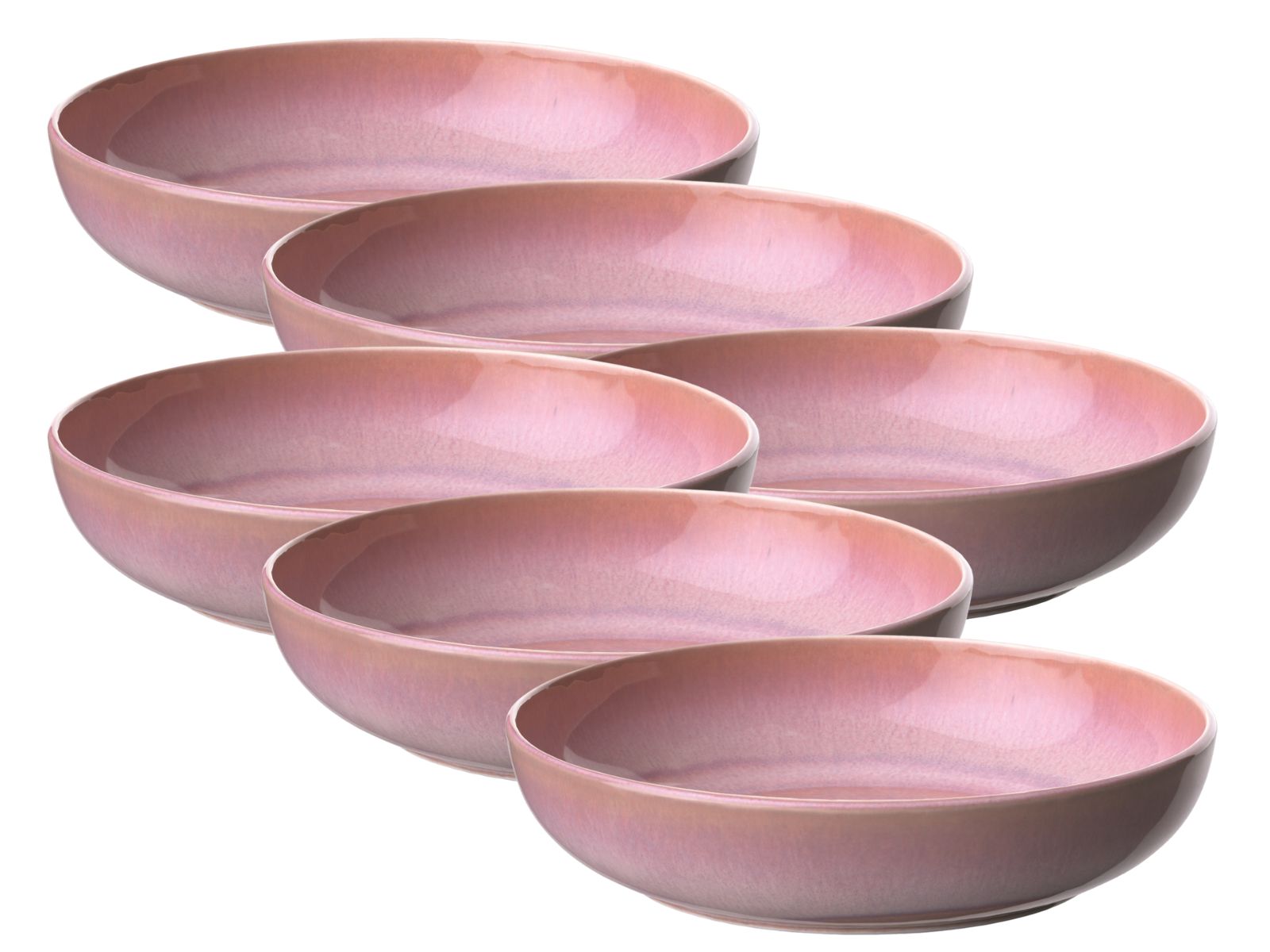 like. by Villeroy & Boch Perlemor Coral Pastaschale 22 cm Set6