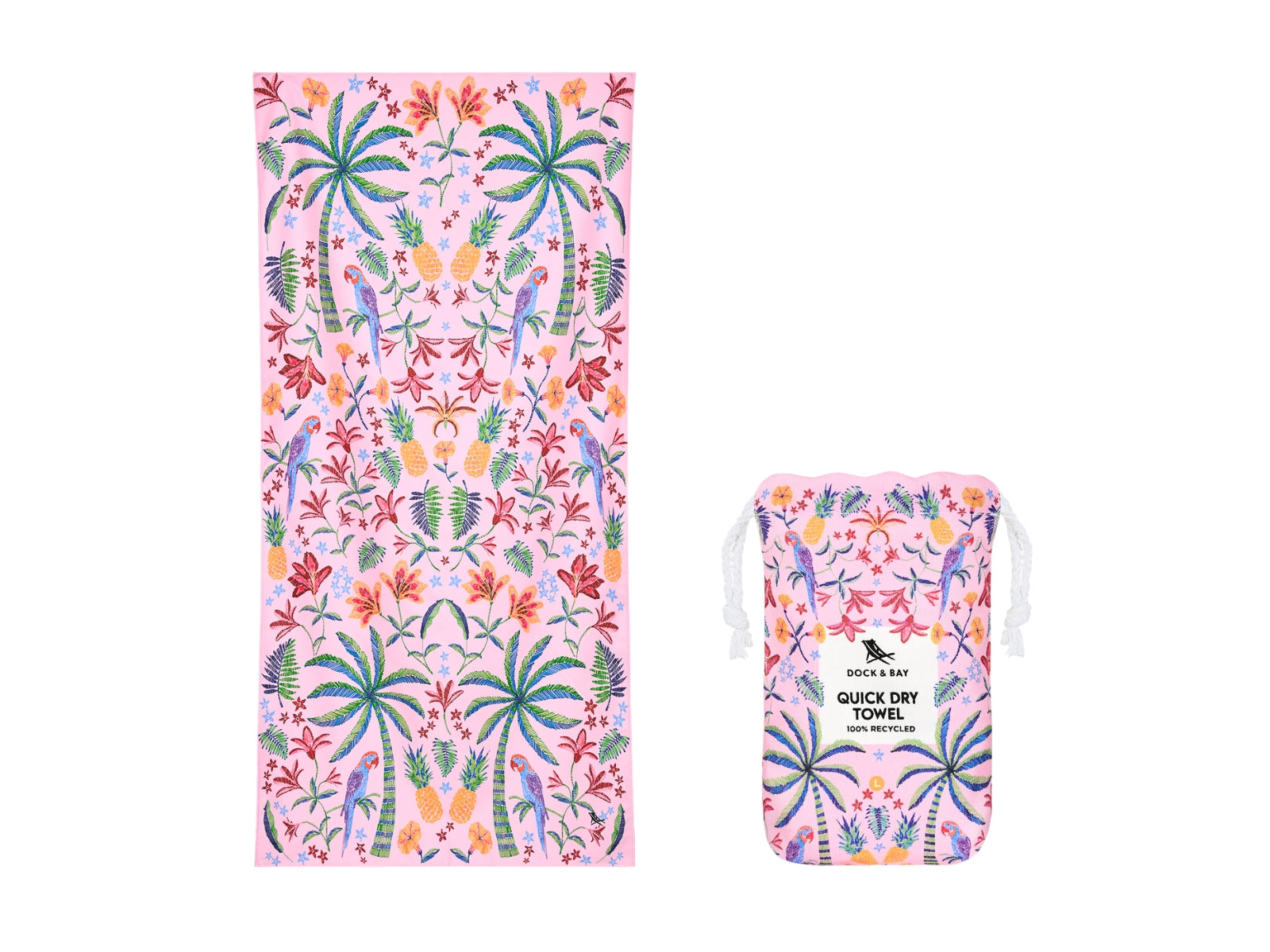 Dock & Bay Beach Towel L Pink Paradise 160x90cm - Produktbild 2