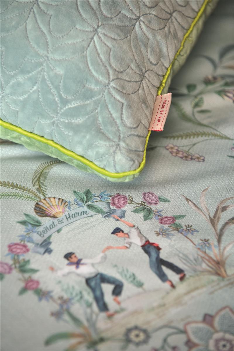 PIP STUDIO Quilty Dreams Kissen blue green 45x45cm (1Stück) - Produktbild 3