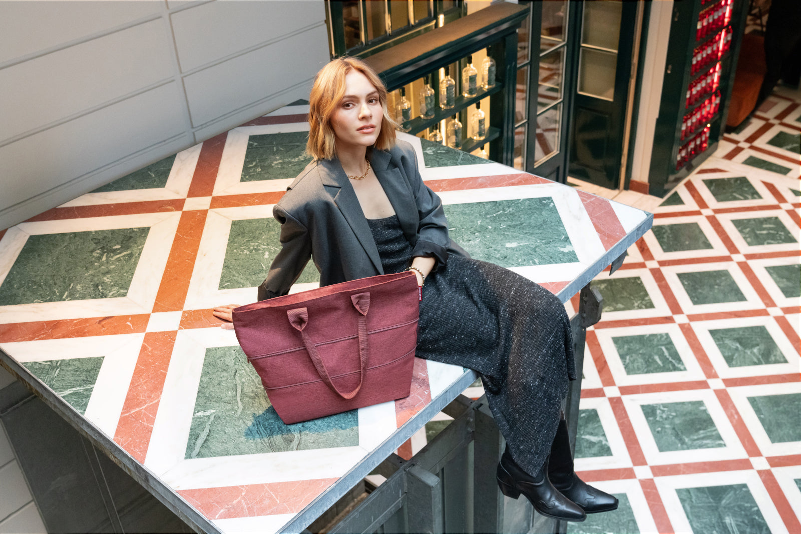 reisenthel shopper e1 twist maroon - Produktbild 5