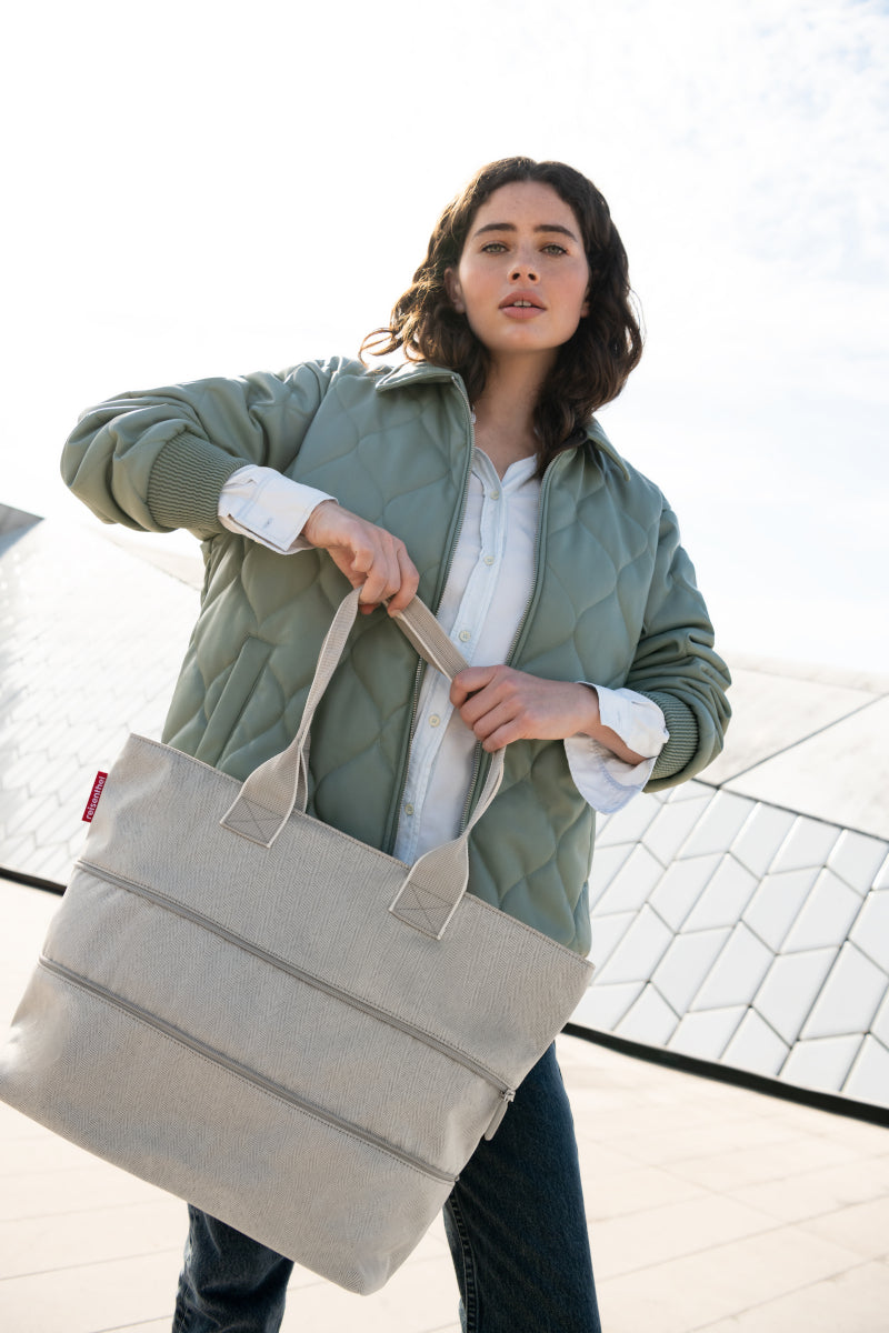 reisenthel shopper e1 herringbone sand - Produktbild 5