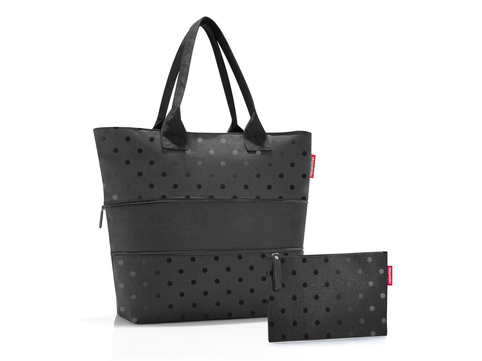 reisenthel shopper e1 glossy dots black Set2 - Produktbild 2