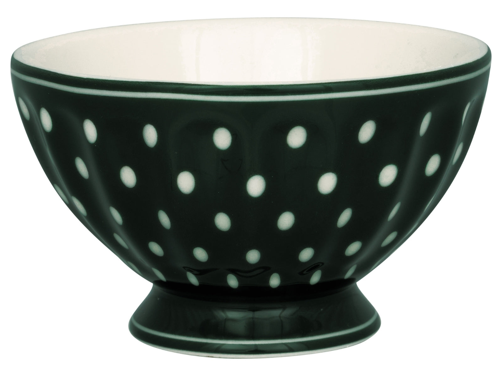 Greengate Dotty French Bowl medium dark green 10cm