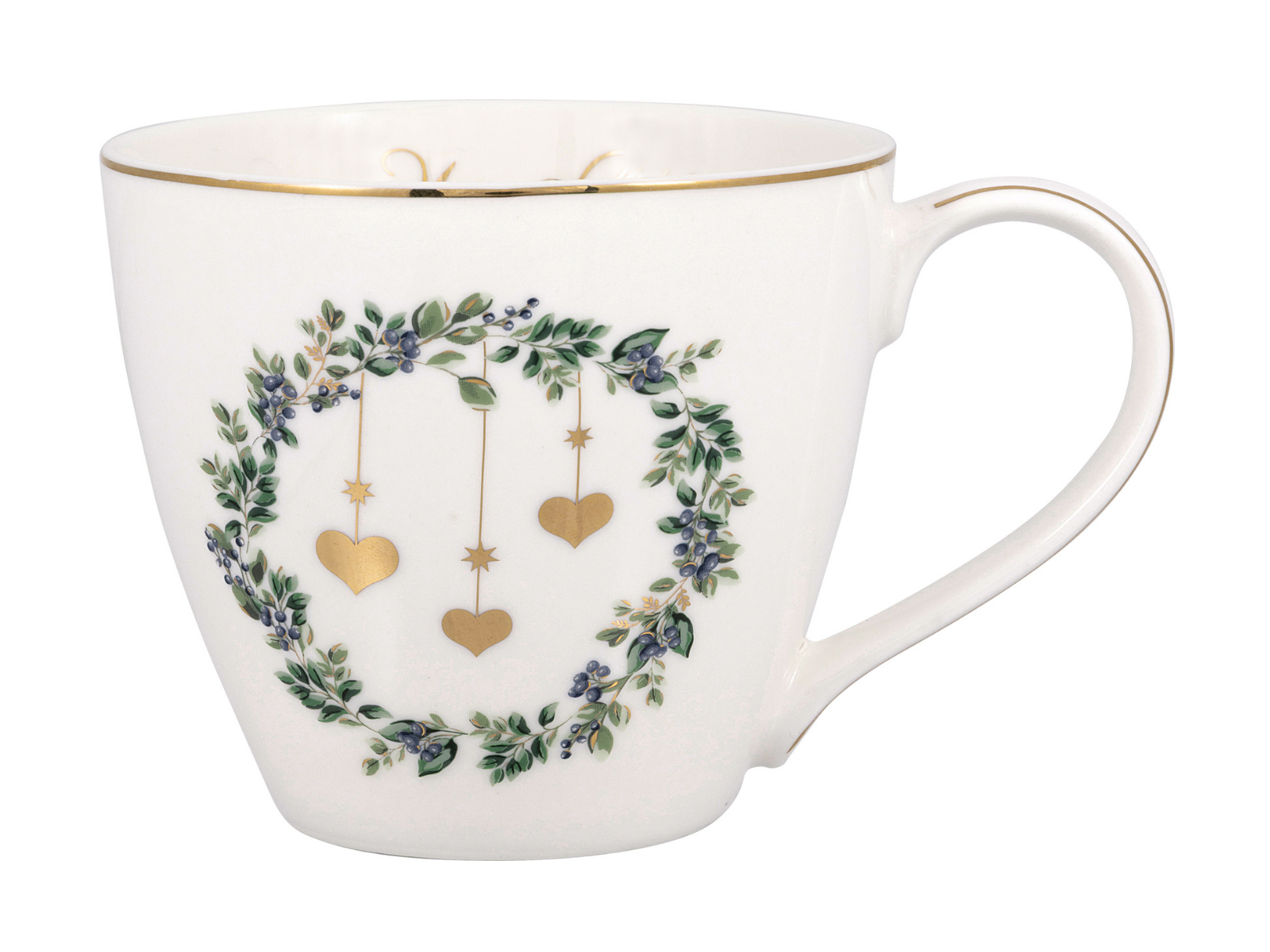 Greengate Zelda Becher mit Henkel weiß 0,35l