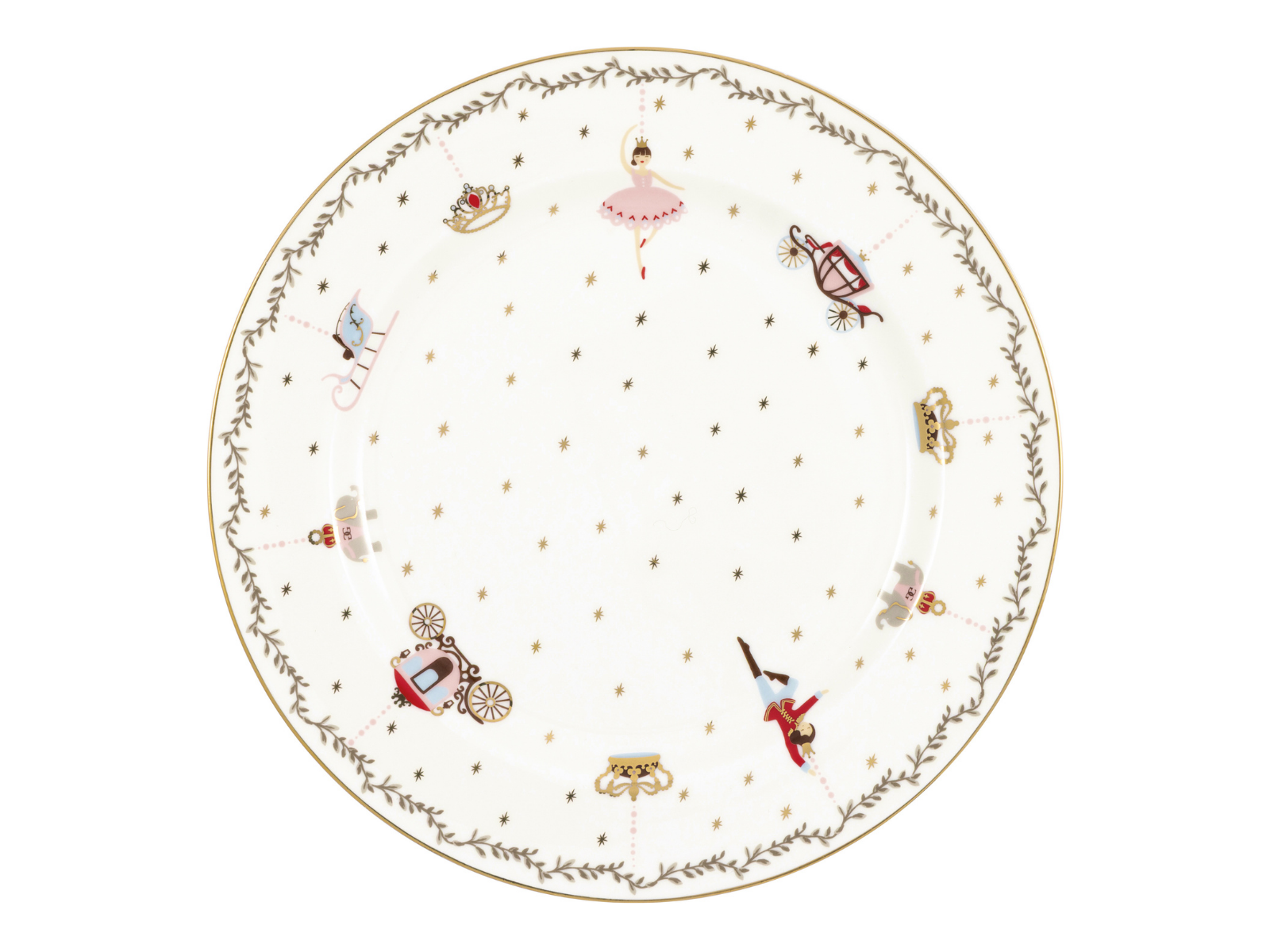 Greengate Royal Christmas Frühstücksteller weiß 20,5cm