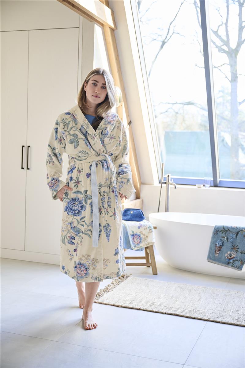 PIP STUDIO Secret Garden Bademantel white blue S (1Stück) - Produktbild 7