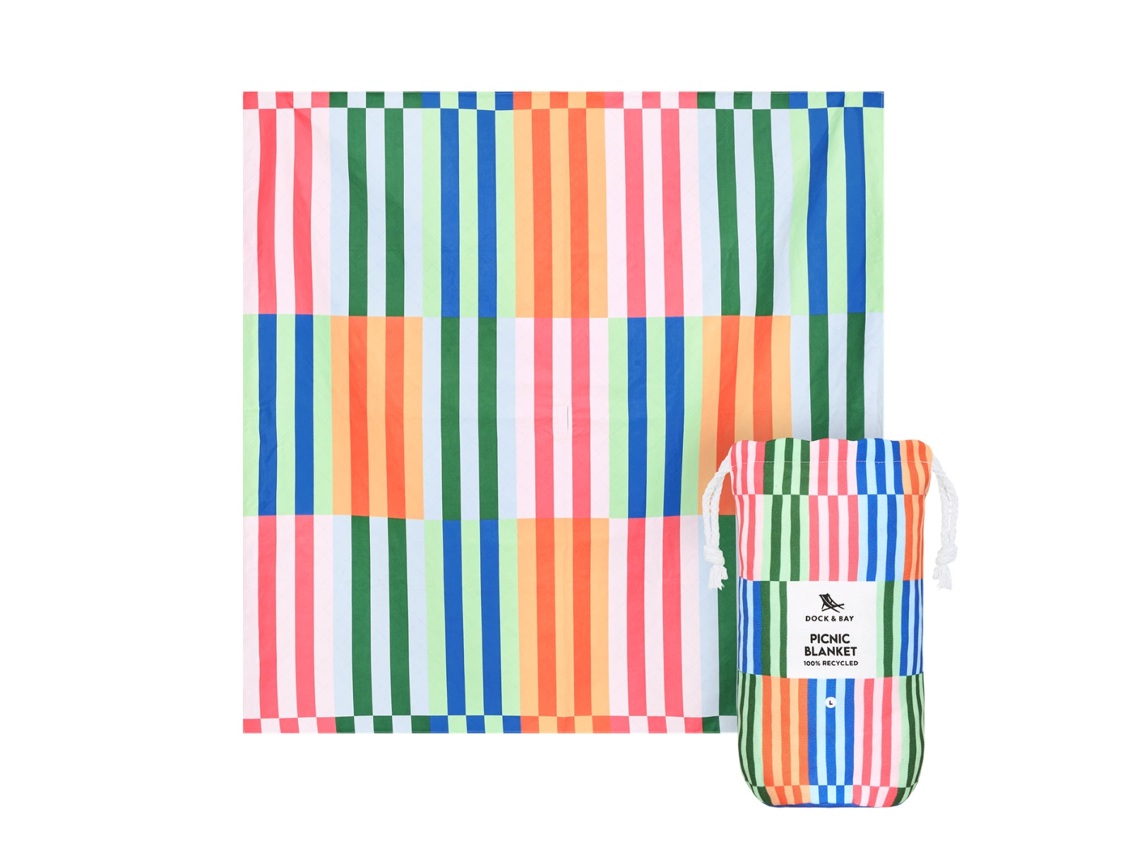 Dock & Bay Picnic Blanket L Sugar Sorbet 170x170cm
