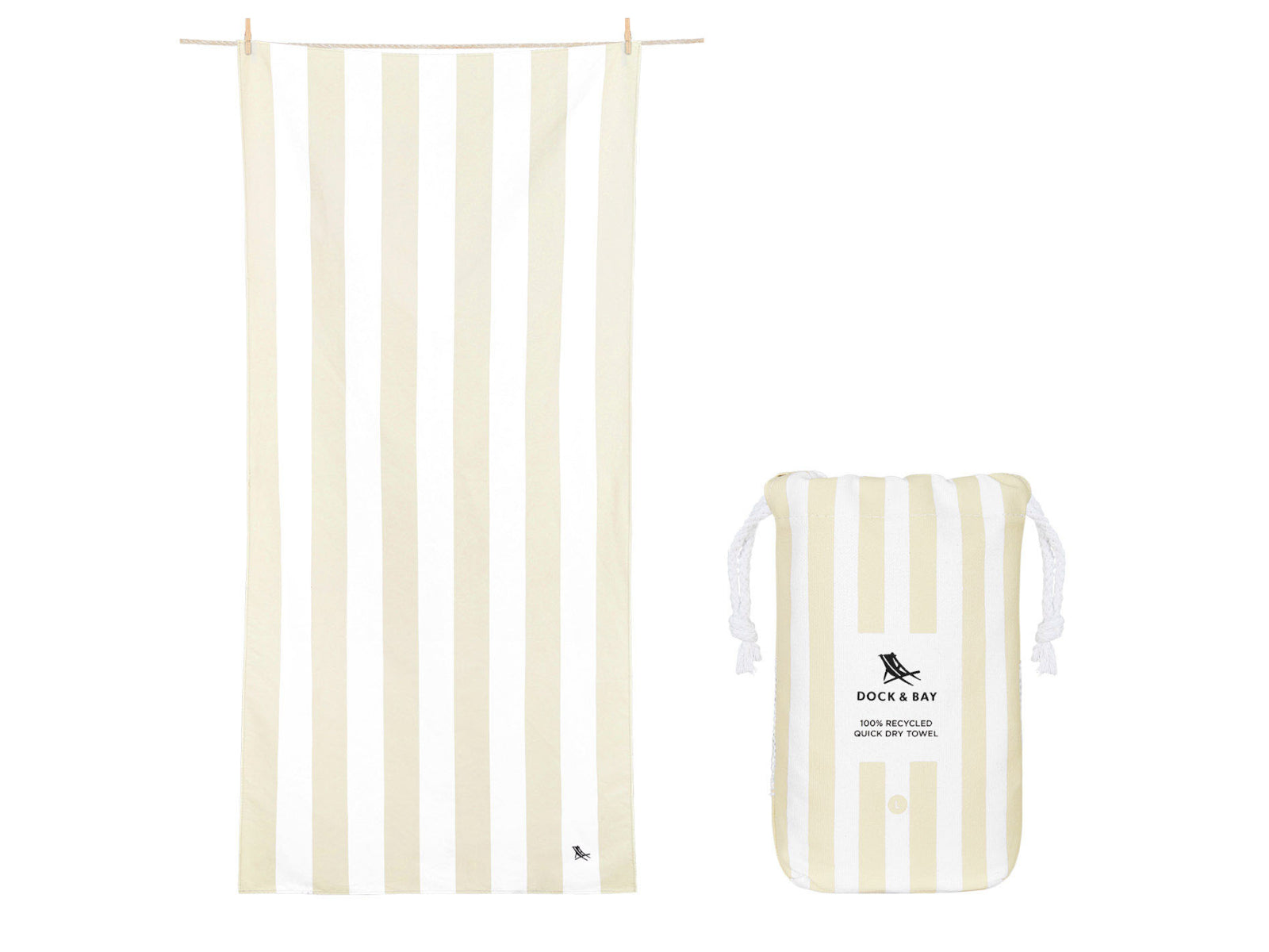 Dock & Bay Beach Towel XL Bora Bora Beige 200x90cm