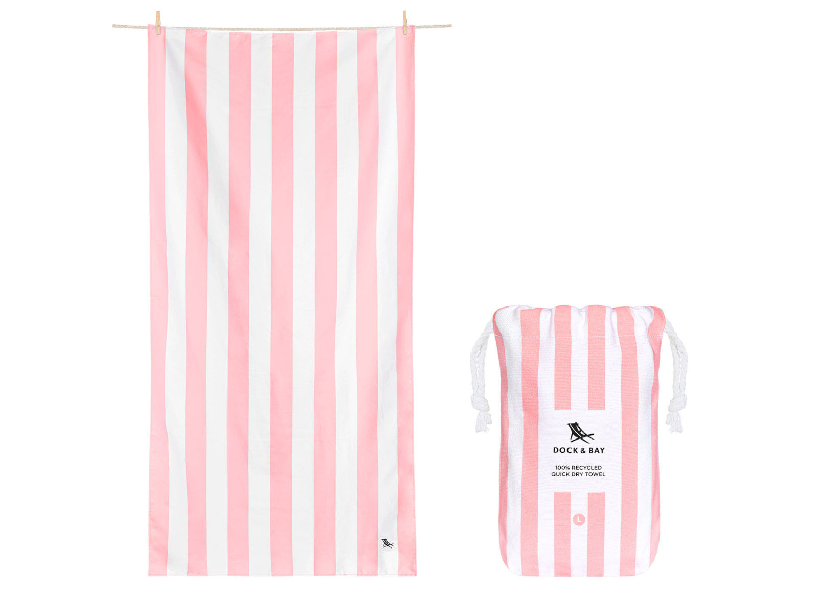 Dock & Bay Beach Towel XL Malibu Pink 200x90cm