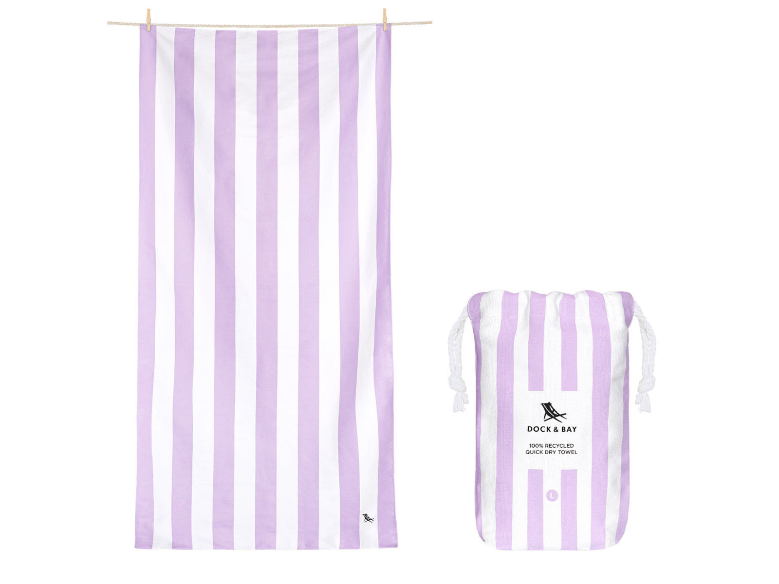 Dock & Bay Beach Towel XL Lombok Lilac 200x90cm