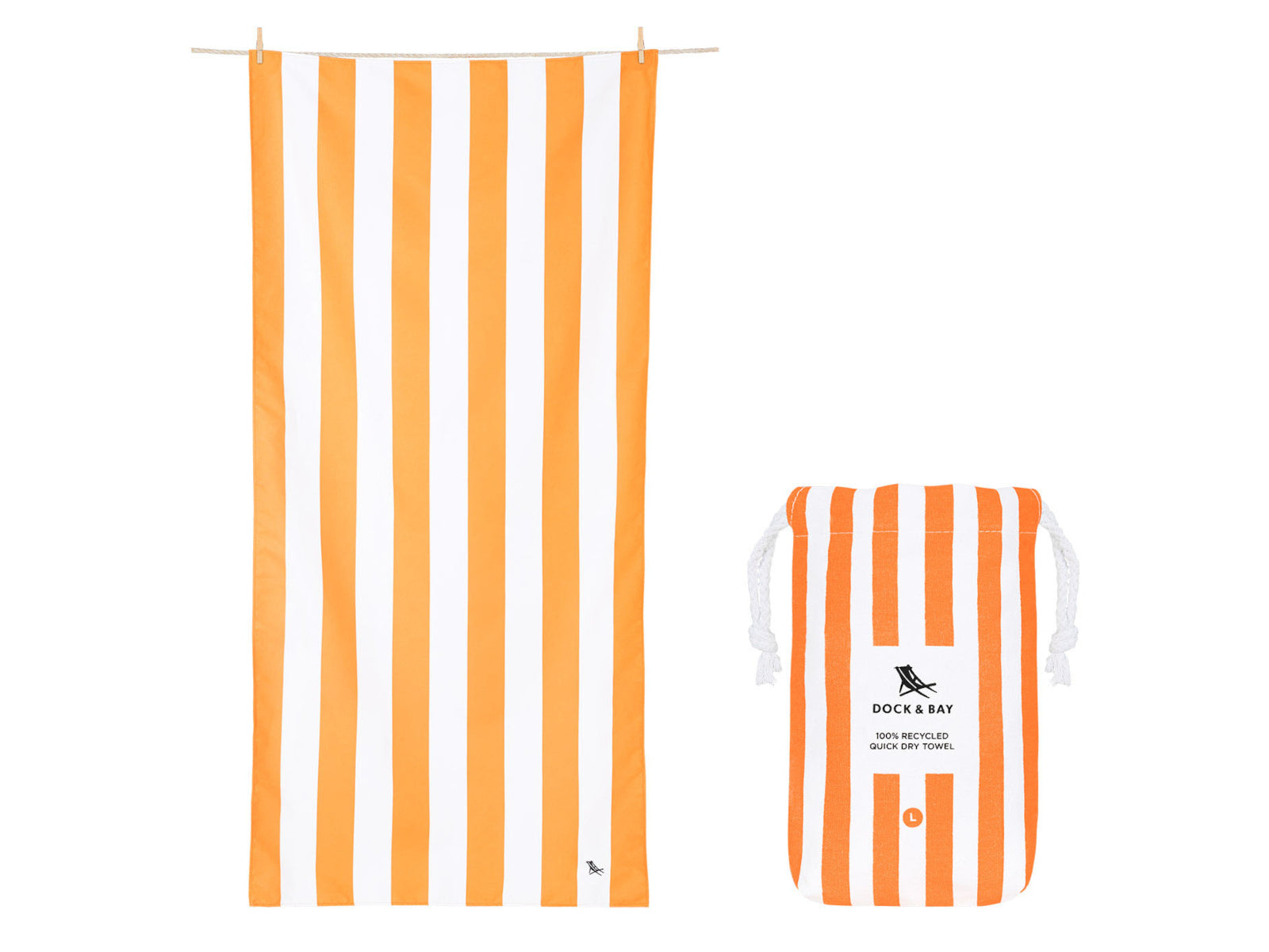 Dock & Bay Beach Towel L Ipanema Orange 160x90cm
