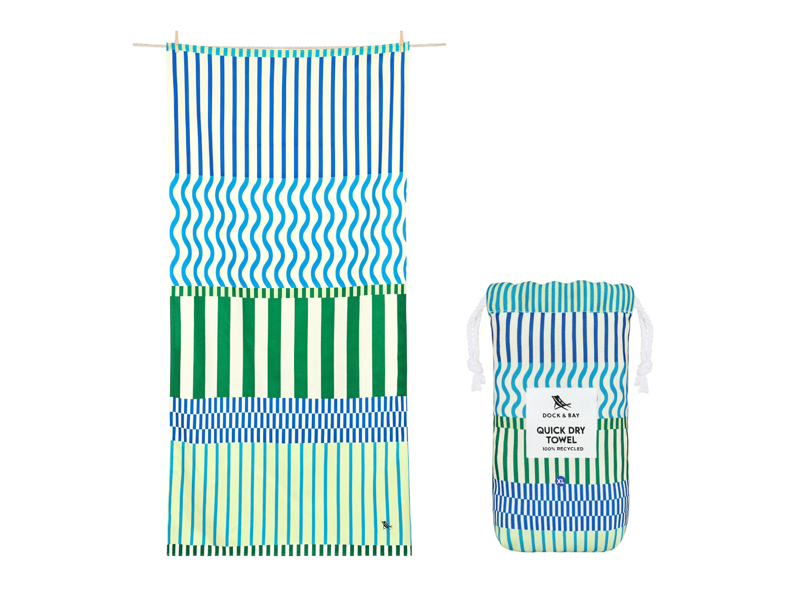 Dock & Bay Beach Towel XL Blueberry Spritz 200x90cm