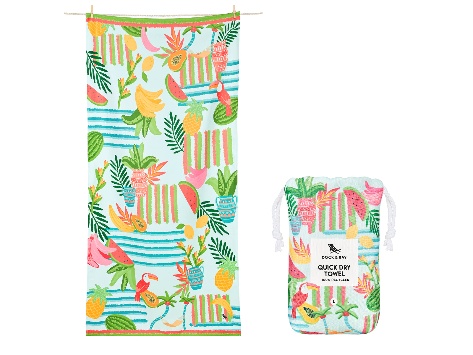 Dock & Bay Beach Towel L Tropicana Treat 160x90cm