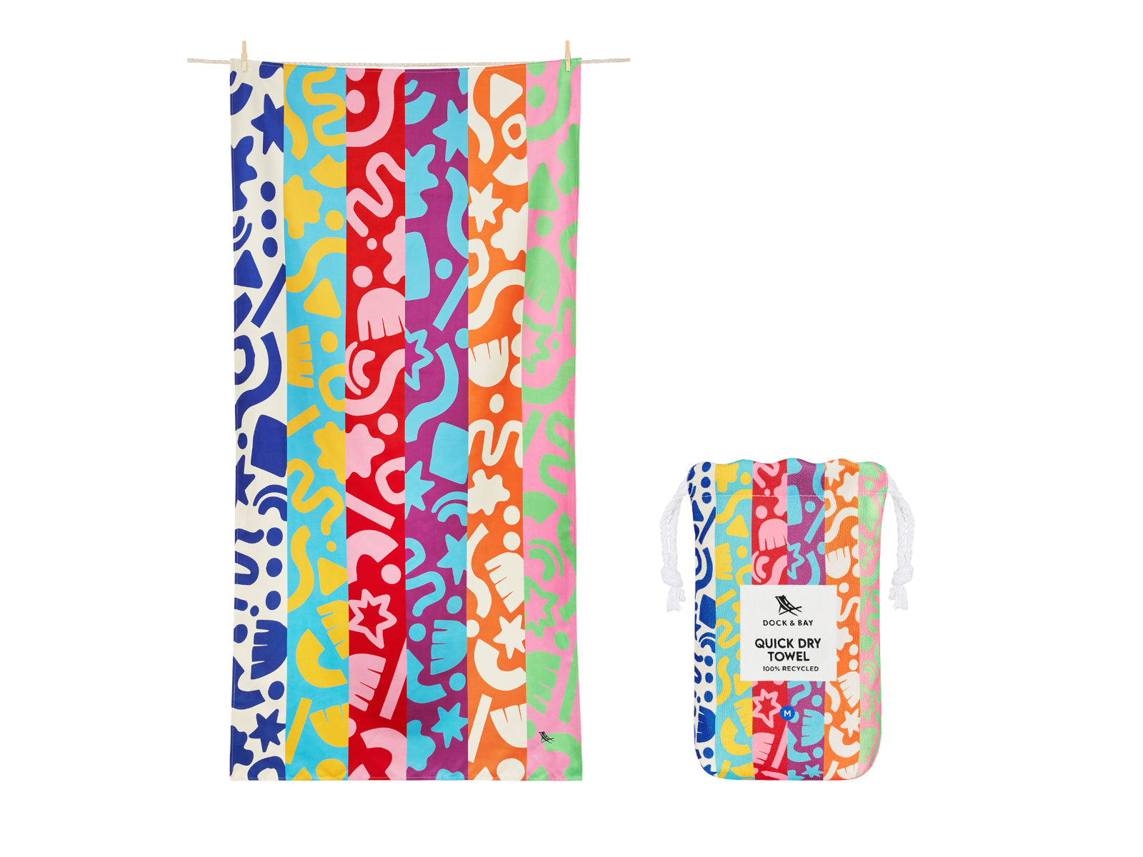 Dock & Bay Kids Beach Towel M Power of Positivity 130x70cm