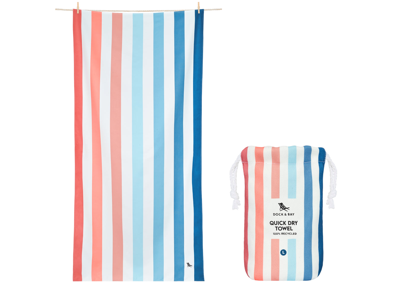 Dock & Bay Beach Towel L Sand to Sea 160x90cm
