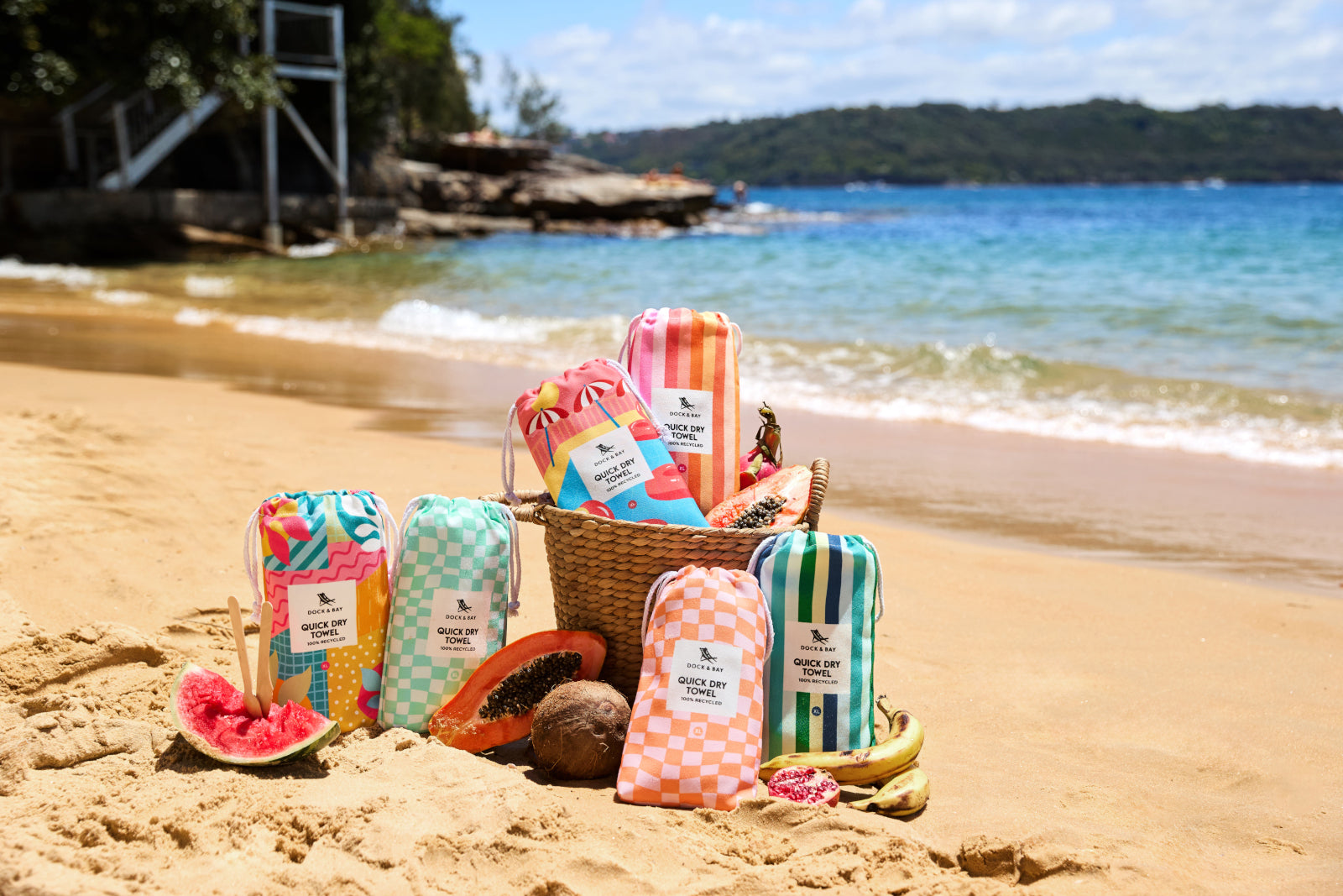 Dock & Bay Beach Towel L Groovy Check 160x90cm - Produktbild 5
