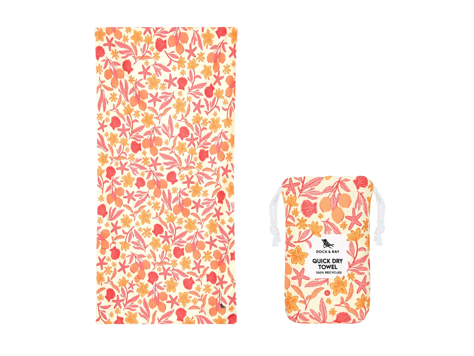 Dock & Bay Beach Towel L Tangerine Tide 160x90cm - Produktbild 2