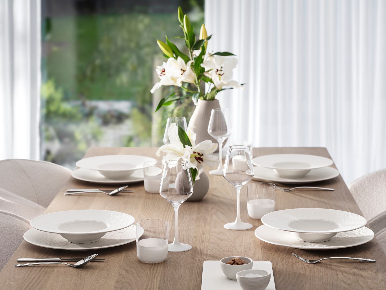Villeroy & Boch Manufacture Rock blanc Schale flach 24 cm - Produktbild 6