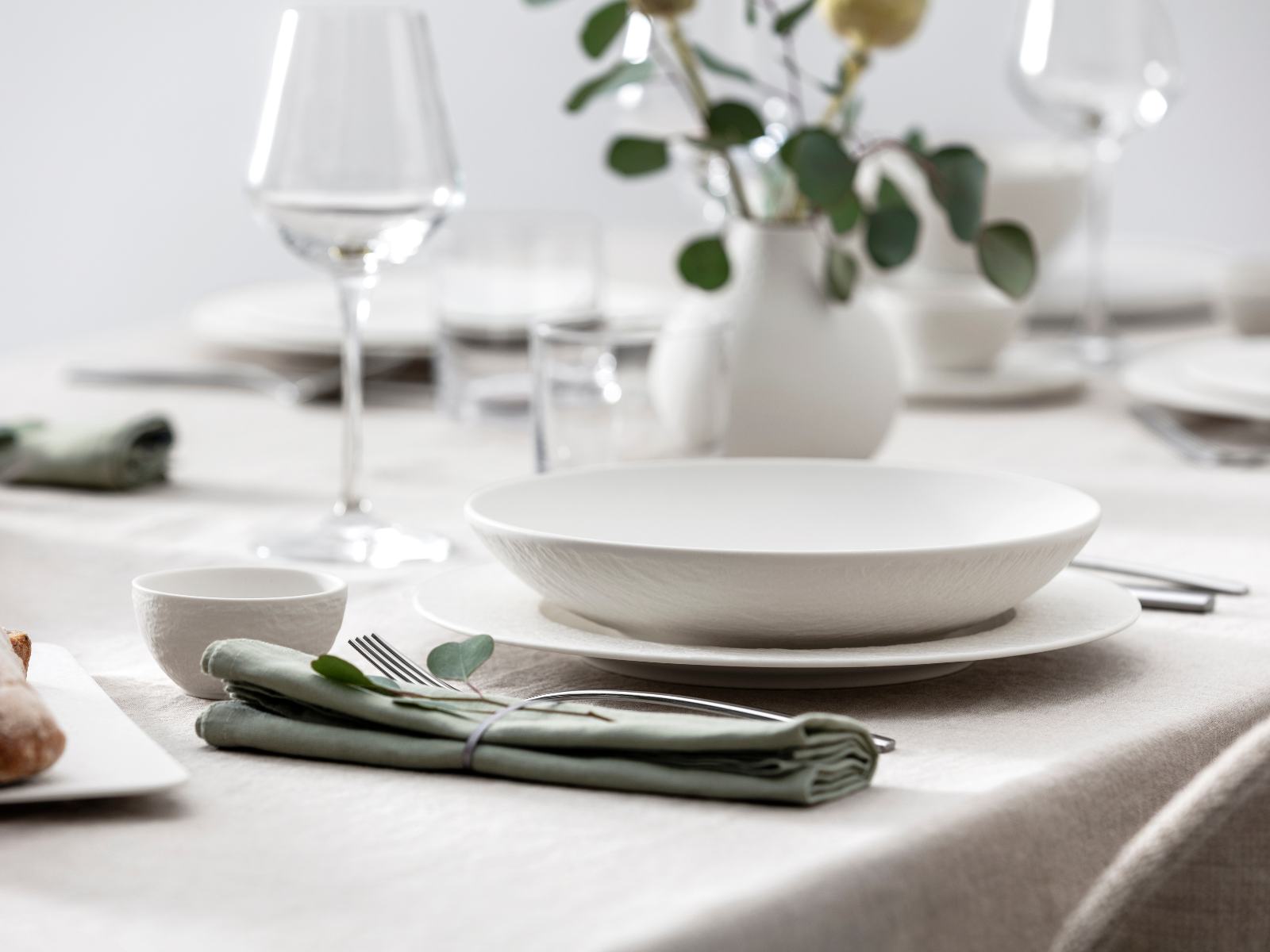 Villeroy & Boch Manufacture Rock blanc Schale flach 24 cm Set6 - Produktbild 4