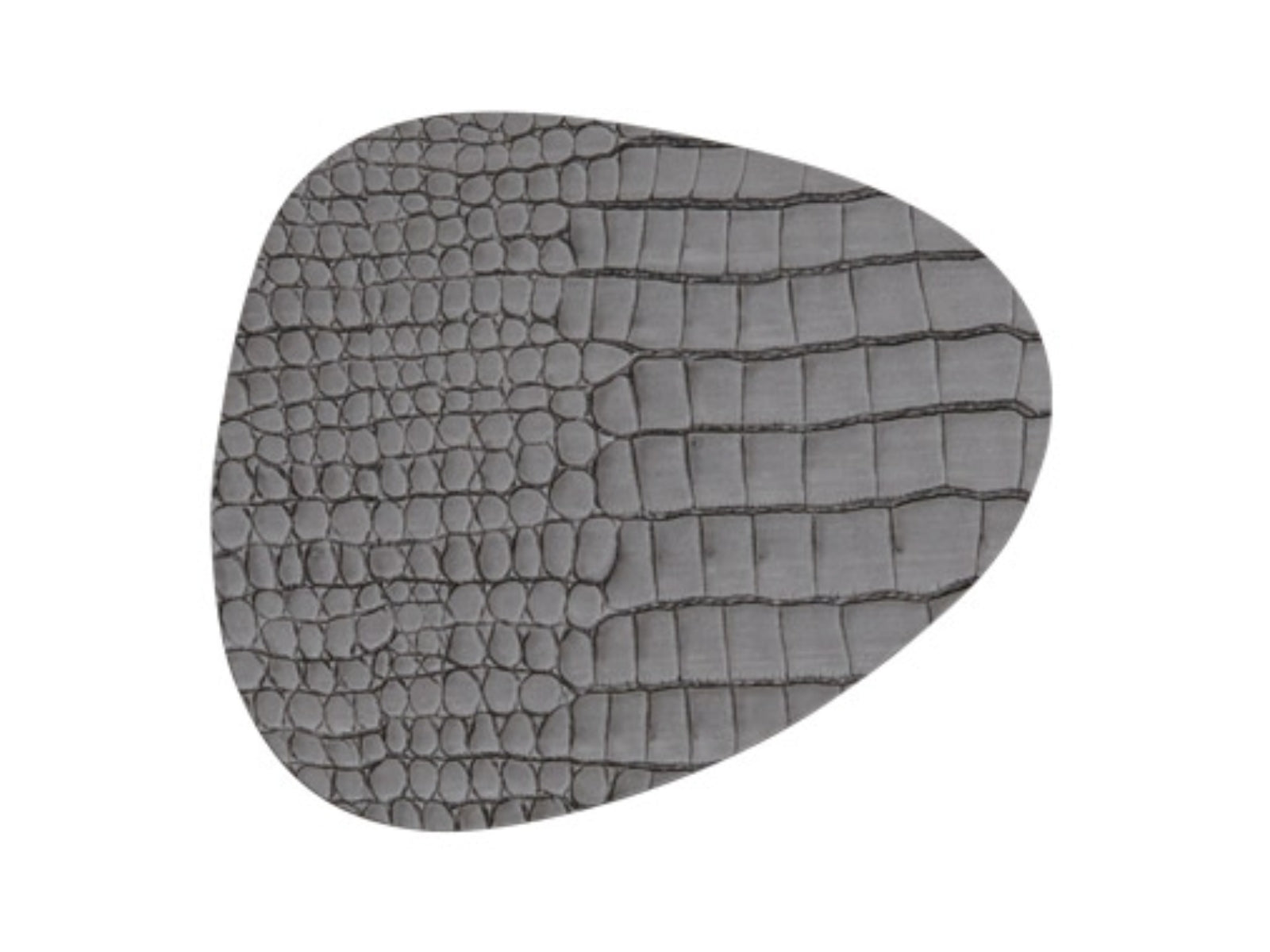LIND DNA CROCO Untersetzer Curve silver-black 11 x 13 cm