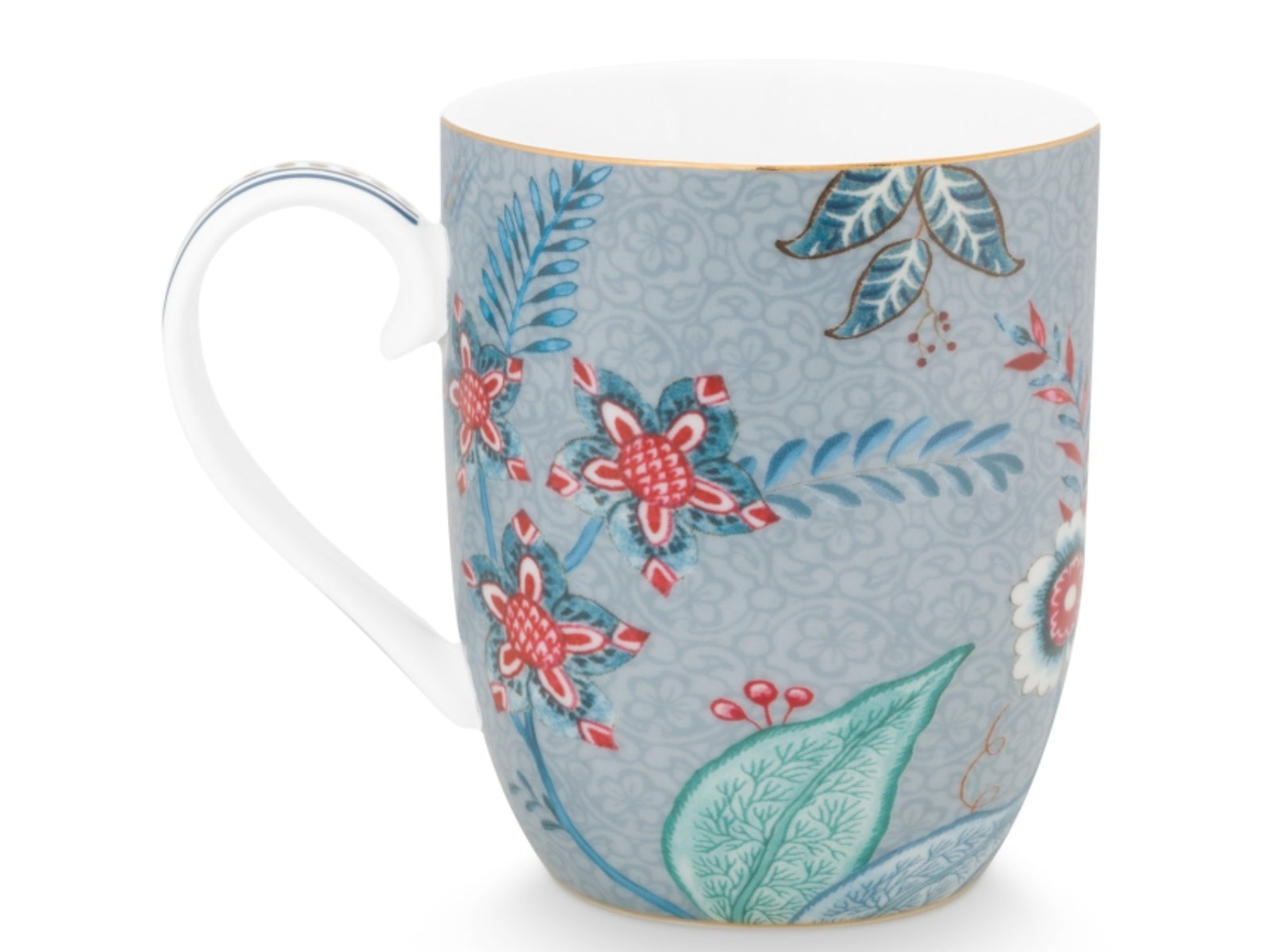 PIP STUDIO Flower Festival Henkelbecher Light Blue145ml - Produktbild 2