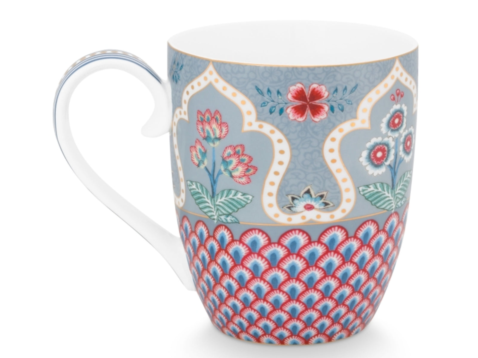 PIP STUDIO Flower Fest. Scallop Deco Henkelb. Light B. 450ml - Produktbild 2