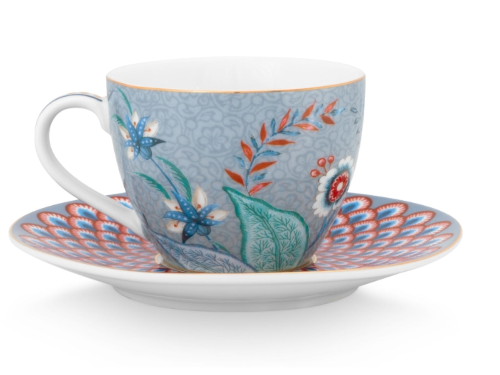 PIP STUDIO Flower Festival Espressot. m.U. Light Blue 120ml - Produktbild 2